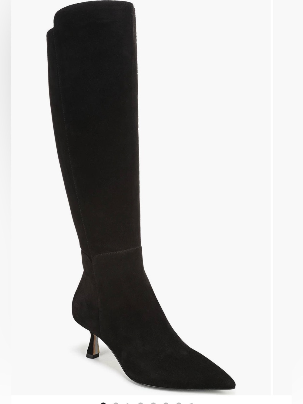 Sam Edelman Black Suede Knee High Boots Stiletto Heel Classic Tall Boots
